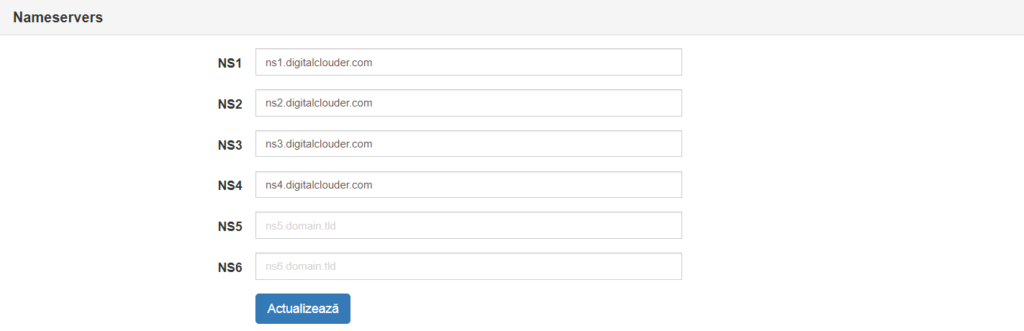 Nameservere domeniu stackdream.ro