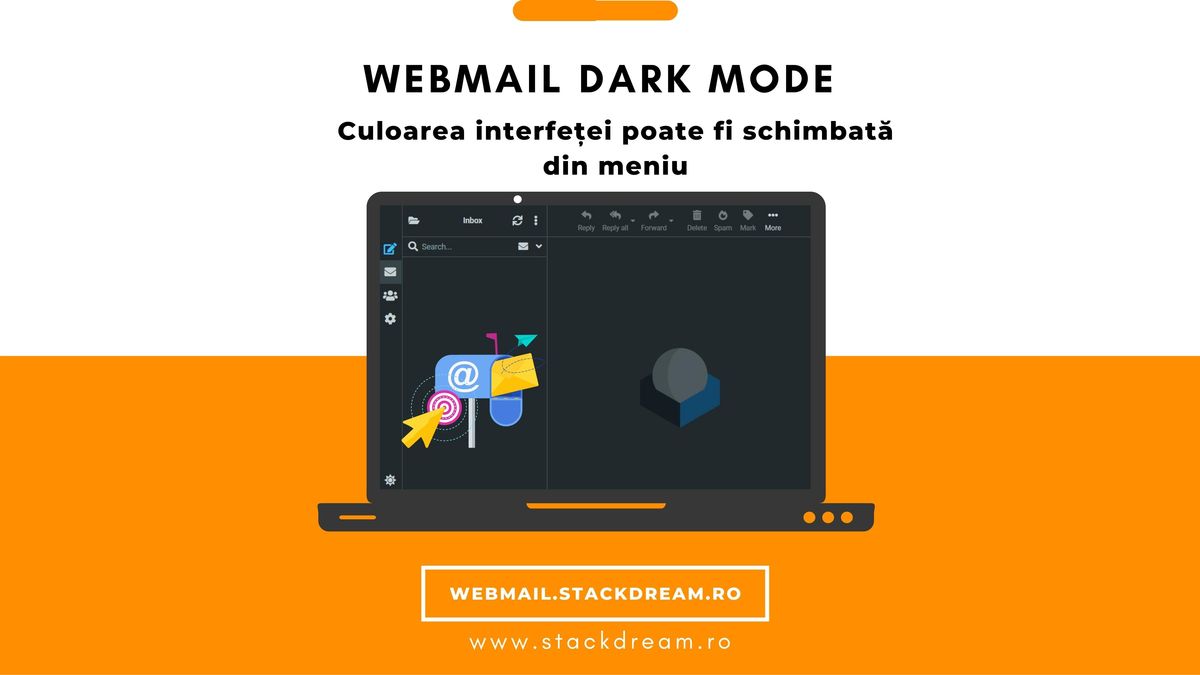 Modul întunecat (Dark Mode) a fost implementat în Webmail