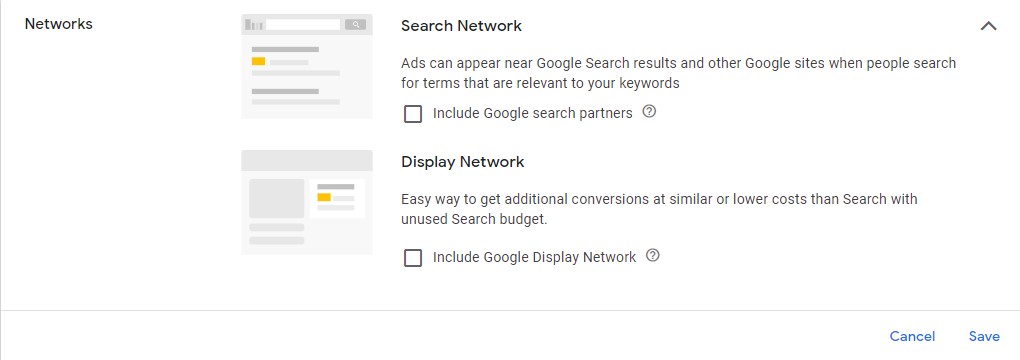 De ce să nu folosești Search Partners și Display Network într-o campanie de tip Search în Google Ads